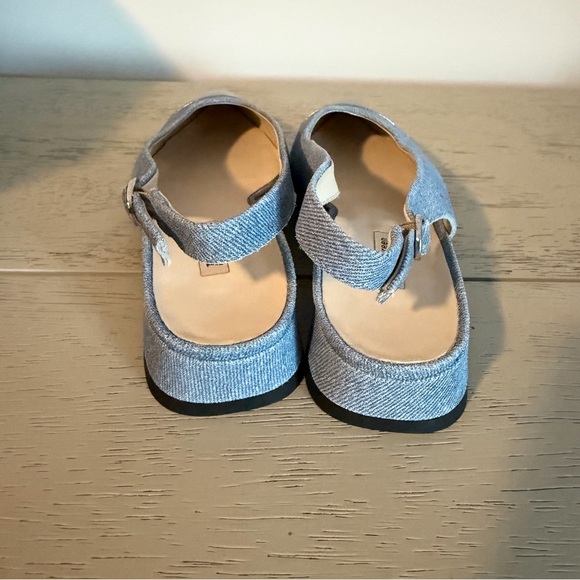 $389 NWT Paul Green 6.5 Ynez Clay Denim Jeans Combo Slingback Flats Pointed Toe - Picture 4 of 7
